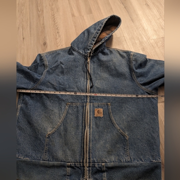 Vintage Carhartt J08D ST denim blanket lined hooded jacket - Picture 14 of 15